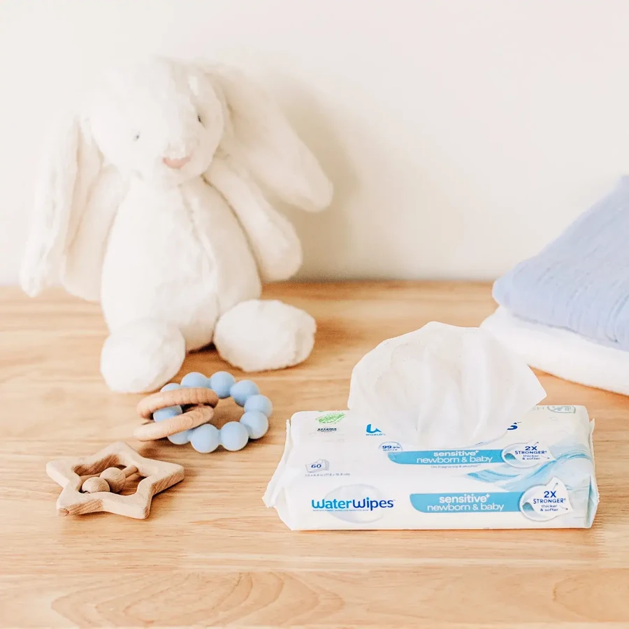 WaterWipes Bio, vochtige doekjes, water, vanaf de geboorte, 12 x 60 st.