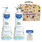 Mustela Bebe Enfant set, zachte wasgel voor lichaam en hoofd, 2 x 750 ml + beschermingsstick met koude cr&#232;me, 9,2 g + koffer, Safari, 1 gratis artikel