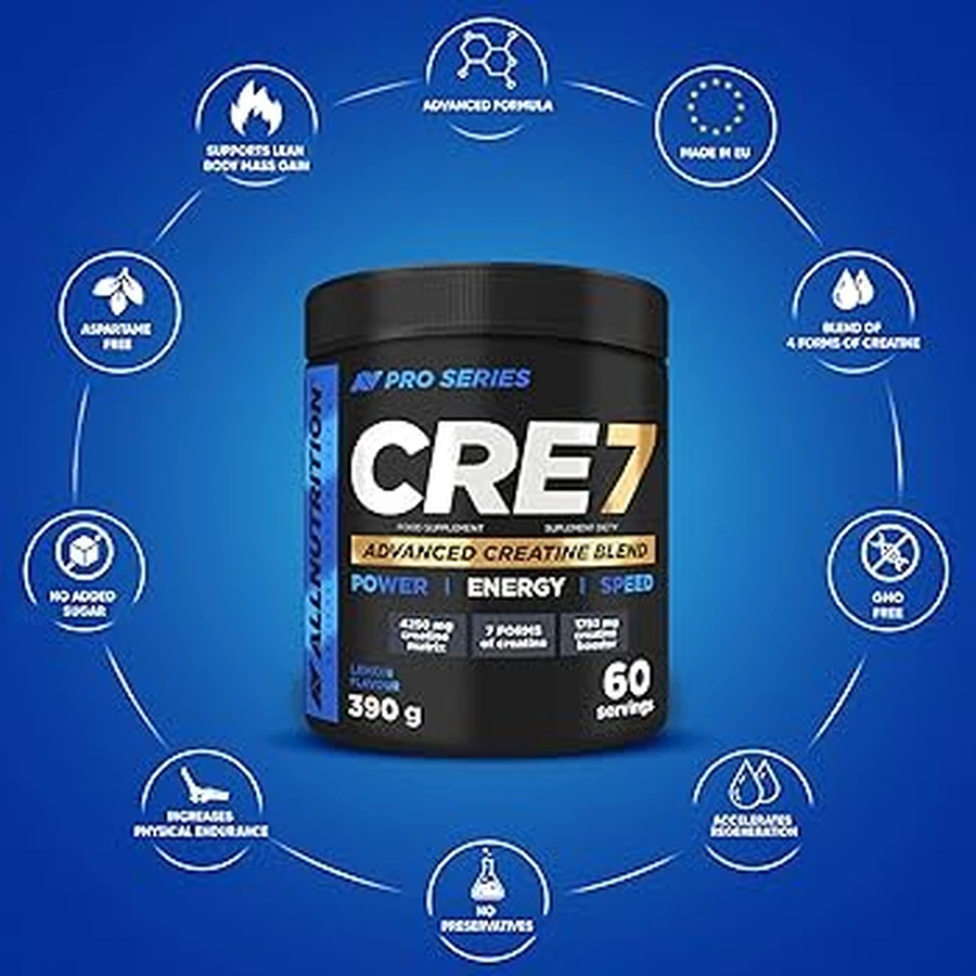 Allnutrition Pro Series CRE7, Zitronengeschmack, 390 g