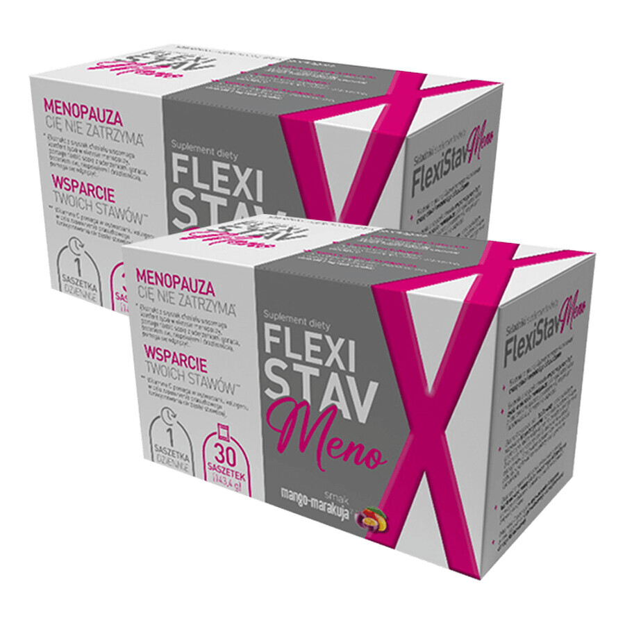 FlexiStav Meno pack, goût mangue-maracuja, 2 x 30 sachets