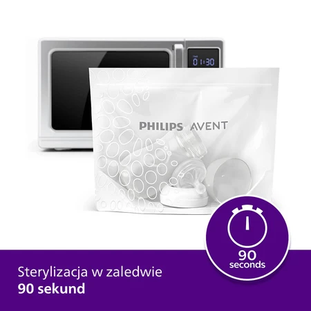 Avent, sachets de stérilisation pour micro-ondes, réutilisables, SCF297/05, 5 pièces