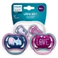 Avent Ultra Air, fopspeen, silicone, symmetrisch, meisje, SCF349/22, vanaf 18 maanden, 2 stuks