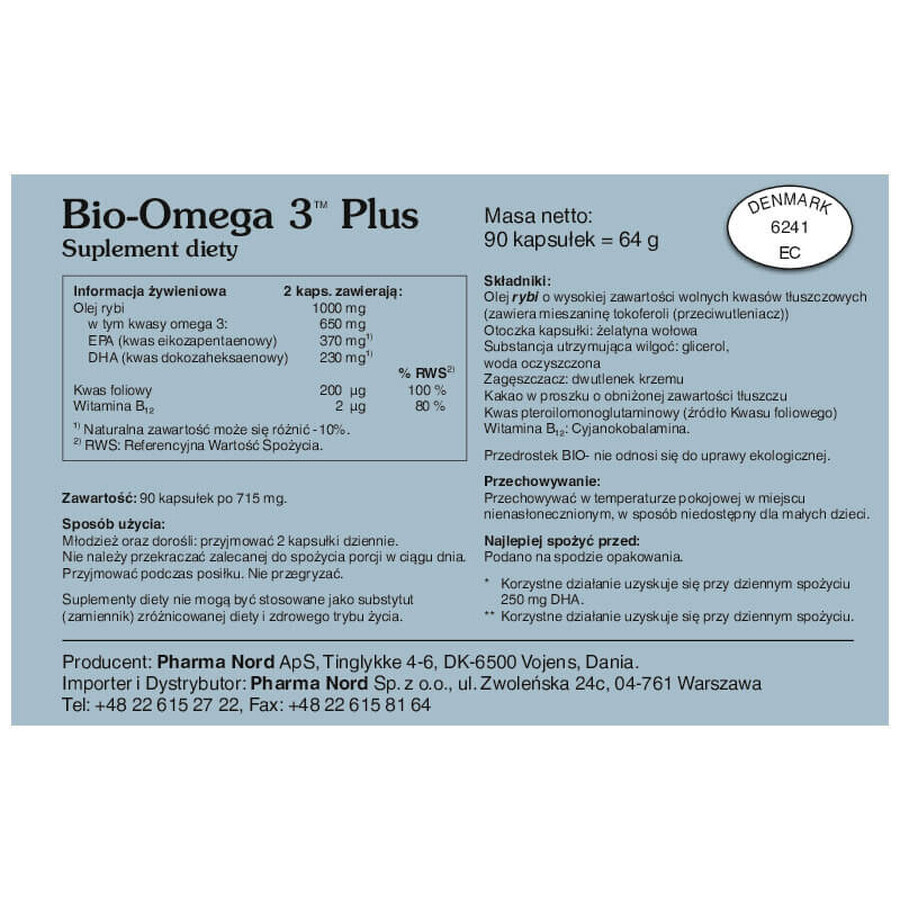 Bio-Omega 3 Plus, 90 Kapseln