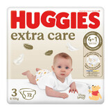 Huggies Extra Care, diapers, Disney, size 3, 6-10 kg, Mega, 72 pieces