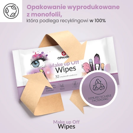 Opharm Make Up Off Wipes, make-up remover doekjes, 32 stuks