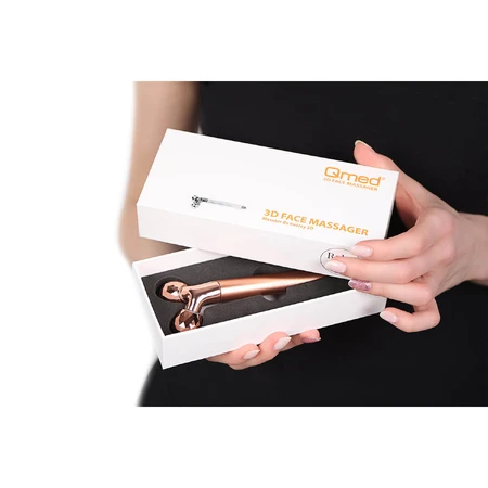 Qmed, 3D facial massage, vibrator, pink