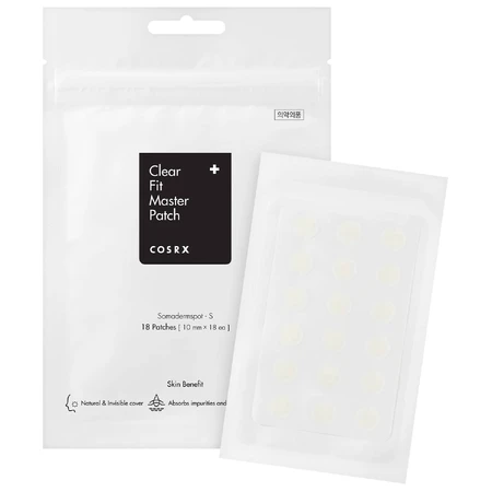 Cosrx Clear Fit Master Patch, maskeerpleisters voor oneffenheden, 18 stuks
