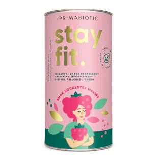 Primabiotic Stay Fit, batido de proteínas vegano, sabor frambuesa jugosa, 500 g