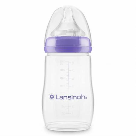 Lansinoh, NaturalWave medium flow Saugerflasche, 2 x 240 ml