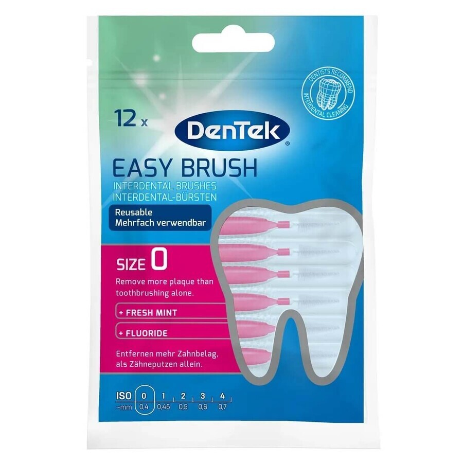 Buy DenTek Easy Brush, interdental brushes, size 0, 0.4 mm, 12 pieces DenTek Easy Brush, interdental brushes, size 0, 0.4 mm, 12 pieces