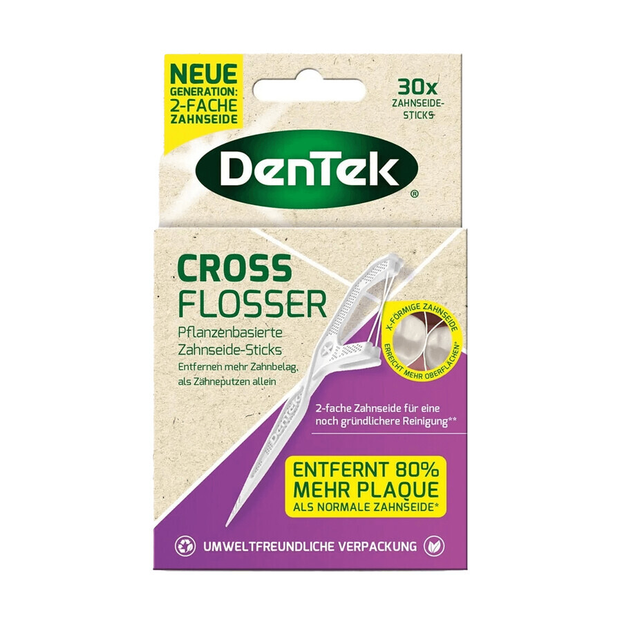 Winkel op DenTek kruisflosser, tandenstokers met flosdraad, 30 stuks DenTek kruisflosser, tandenstokers met flosdraad, 30 stuks