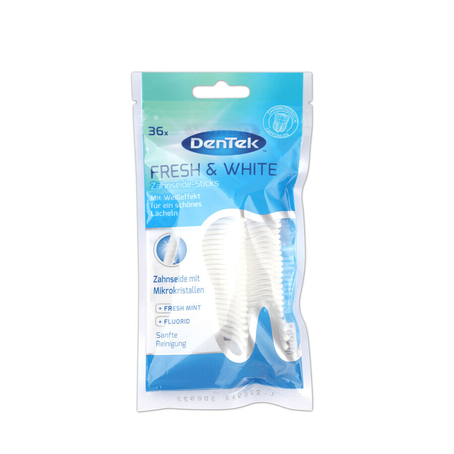Comprar DenTek Fresh&White, palillos con hilo dental, 36 piezas DenTek Fresh&White, palillos con hilo dental, 36 piezas