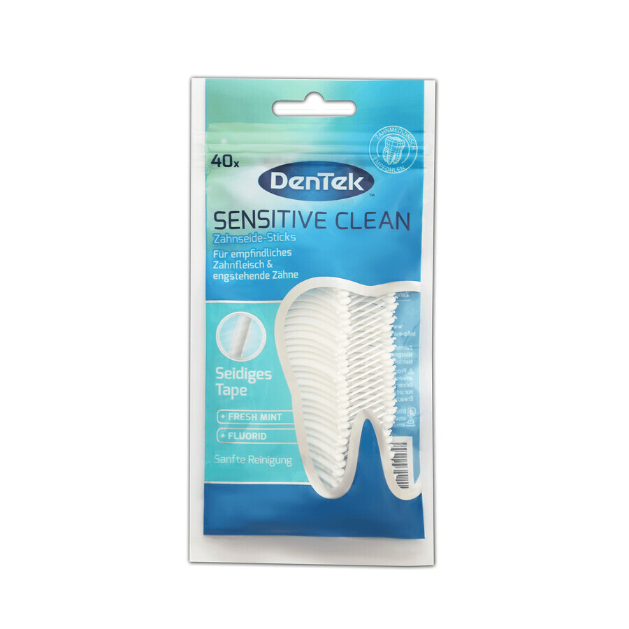 Buy DenTek Sensitive Clean, toothpicks with dental floss, 40 pieces DenTek Sensitive Clean, toothpicks with dental floss, 40 pieces