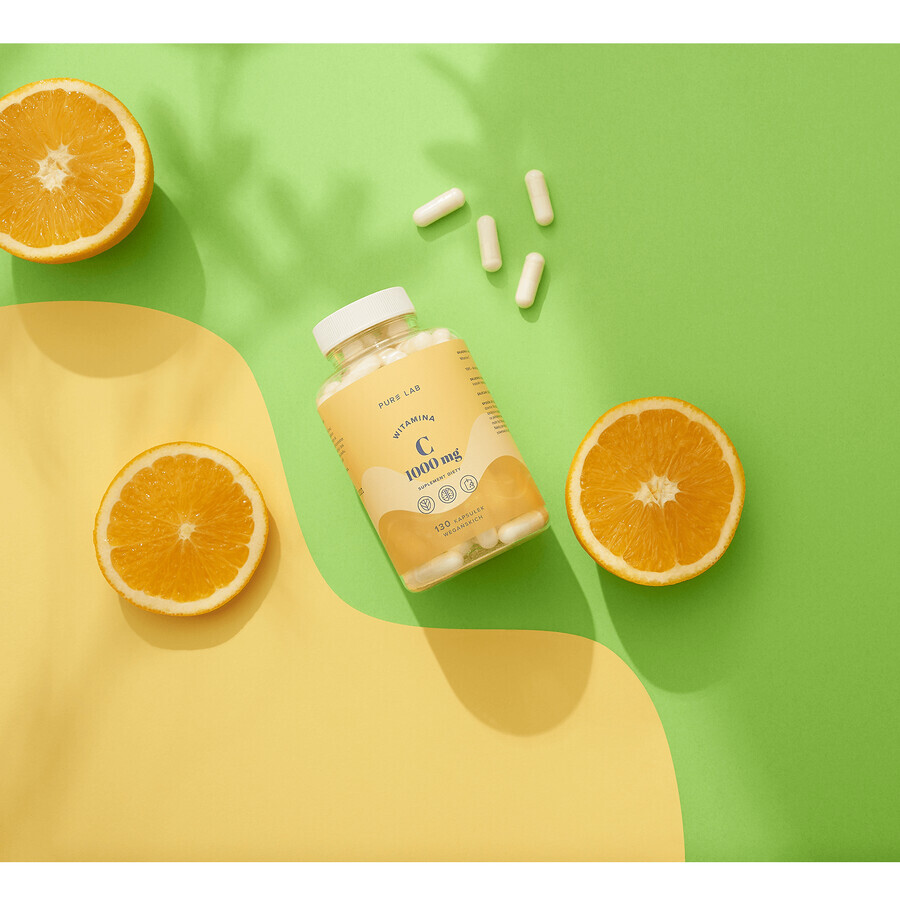 Pure Lab Vitamine C 1000 mg, 130 plantaardige capsules