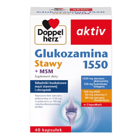 Doppelherz aktiv Glucosamine 1550 Joints + MSM, 40 capsules, Queisser Pharma