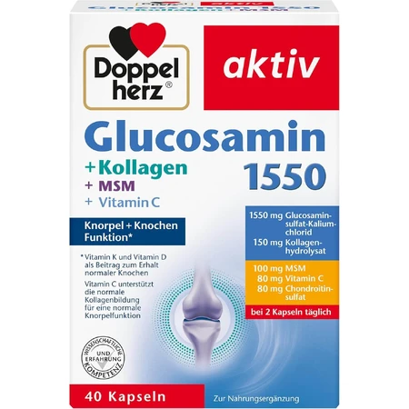 Doppelherz aktiv Glucosamine 1550 Joints + MSM, 40 capsules, Queisser Pharma