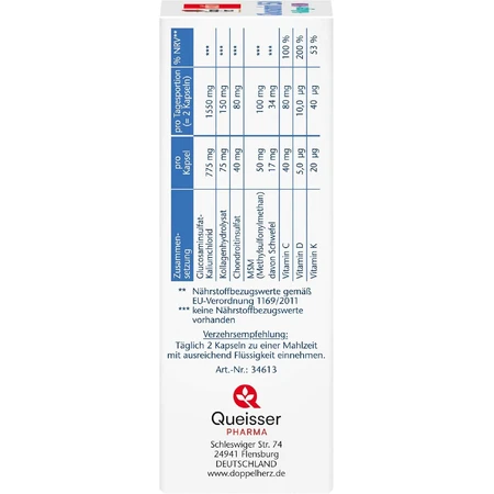 Doppelherz aktiv Glucosamine 1550 Joints + MSM, 40 capsules, Queisser Pharma