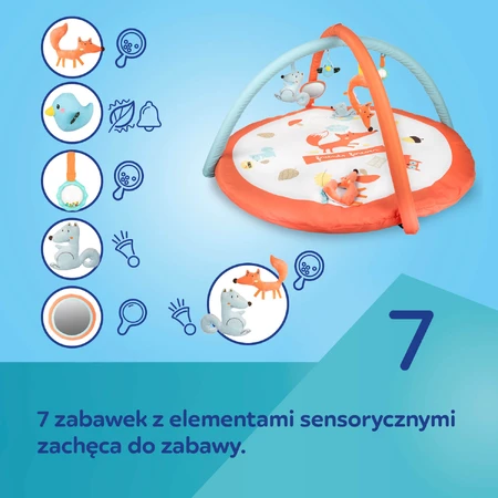 Canpol Baby's, educatieve mat, Vos, vanaf de geboorte, 1 stuk