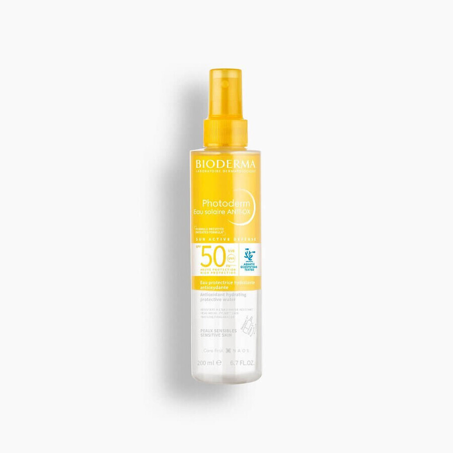Bioderma Photoderm Eau Solaire Anti-Ox, antioxidatives biphasisches Schutzwasser, SPF 50+, 200 ml Bioderma Photoderm Eau Solaire Anti-Ox, antioxidatives biphasisches Schutzwasser, SPF 50+, 200 ml