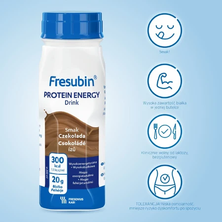 Fresubin Protein Energy, voedingspreparaat, chocoladesmaak, 4x200 ml