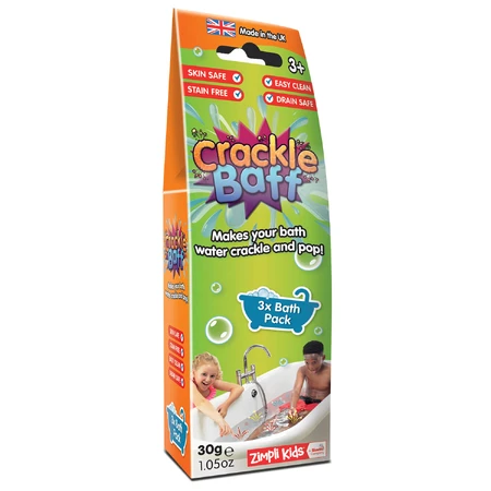 Zimpli Kids Crackle Baff Colour, polvo de baño para disparar, 3 colores, a partir de 3 años, 300 g