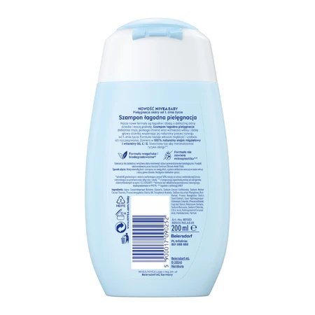 Nivea Baby, Shampoo, sanfte Pflege, ab Tag 1, 200 ml