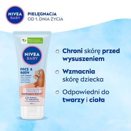 Nivea Baby, crème de soin pour le visage et le corps, dès le premier jour, 100 ml