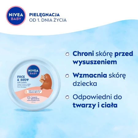 Nivea Baby, face and body care cream, from the first day, 200 ml