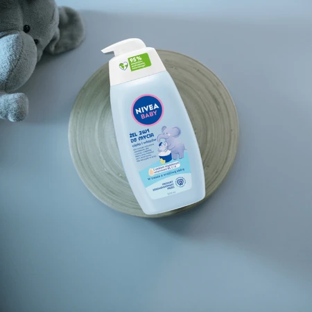 Nivea Baby, gel nettoyant 2-en-1 pour le corps et les cheveux, dès le premier jour, 500 ml