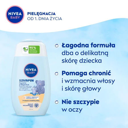 Nivea Baby, gel nettoyant 2-en-1 pour le corps et les cheveux, dès le premier jour, 500 ml