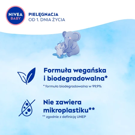 Nivea Baby, gel nettoyant 2-en-1 pour le corps et les cheveux, dès le premier jour, 500 ml