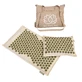 Rea Soul Mat, acupressuurmat met kussen, linnen, goud + gratis tas