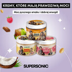 Supersonic Power Cream, crema alla nocciola, gusto cioccolato bianco e lamponi, 250 g Supersonic Power Cream, crema alla nocciola, gusto cioccolato bianco e lamponi, 250 g