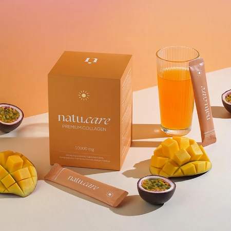 Natu.Care Premium Collageen 10.000 mg, mango-passievrucht, 30 zakjes