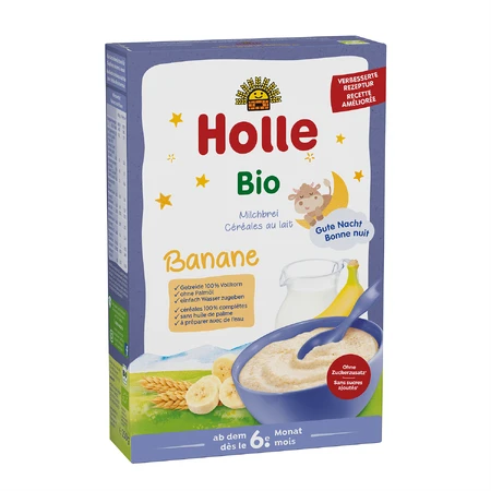 Holle Milch-Bananen-Brei Bio, Vollkorn, nach 6 Monaten, 250 g