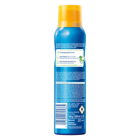 Nivea Sun Protect &amp; Dry Touch, loción solar en spray, SPF 30, 200 ml