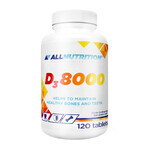 Set Allnutrition D3 8000, vitamina D 200 µg, 2 x 120 comprimidos Set Allnutrition D3 8000, vitamina D 200 µg, 2 x 120 comprimidos