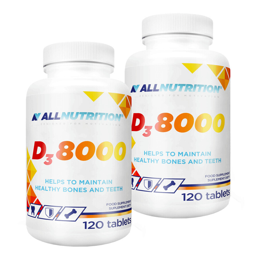 Kit Allnutrition D3 8000, vitamin D 200 µg, 2 x 120 tablets