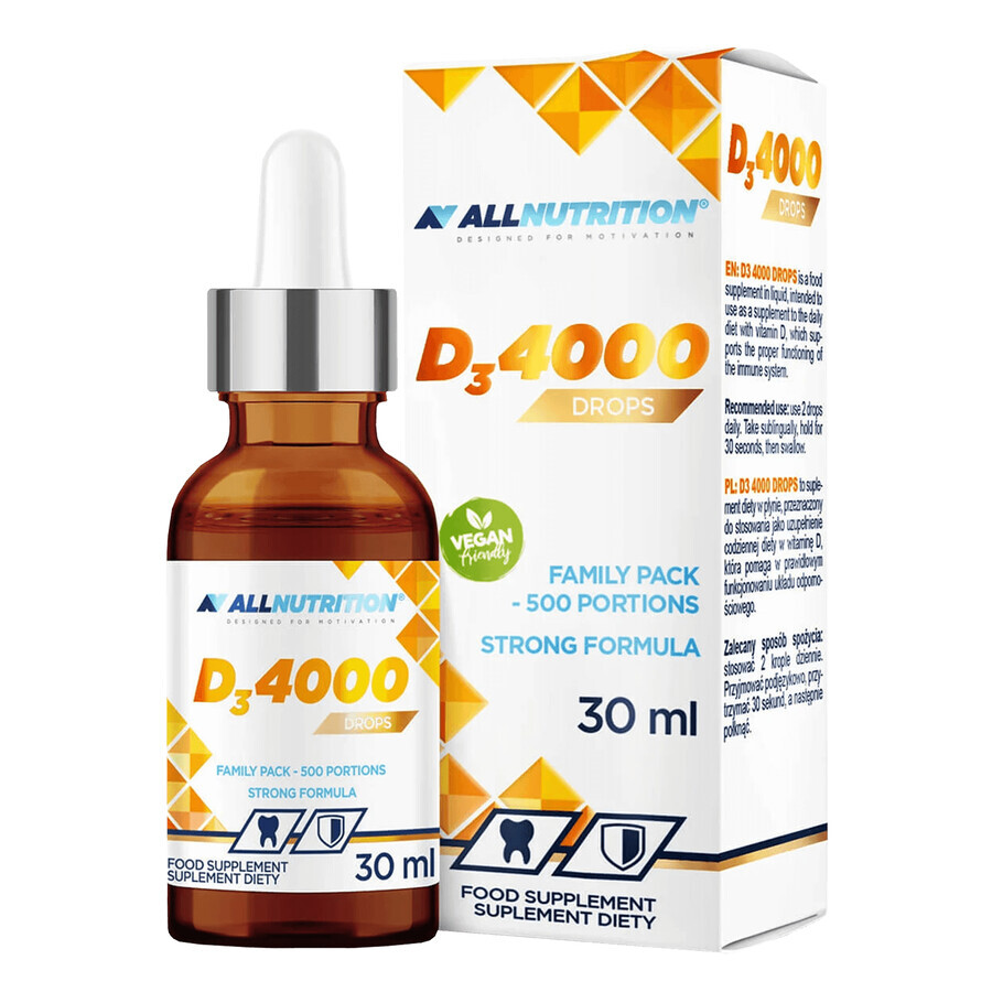 Allnutrition D3 4000 + K2 drops, drops, 2 x 30 ml