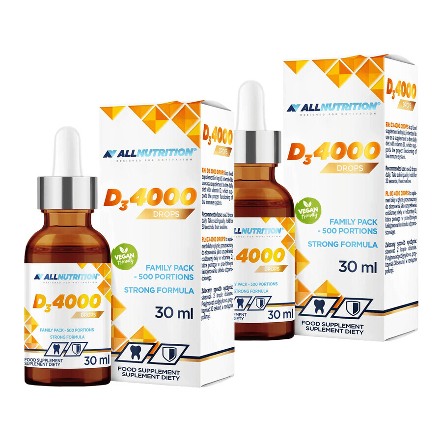 Allnutrition D3 4000 + K2 drops, drops, 2 x 30 ml