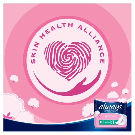 Always Sensitive, maandverband met vleugels, maat 1, Normaal, 40 stuks