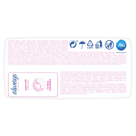 Always Sensitive, maandverband met vleugels, maat 1, Normaal, 40 stuks