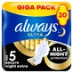 Always Ultra, serviettes hygiéniques avec ailettes, taille 5, Secure Night Extra, 20 pièces
