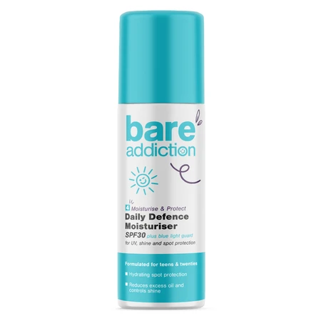 Bare Addiction Daily Defense Moisturise, hidratante de día, FPS 30, 50 ml