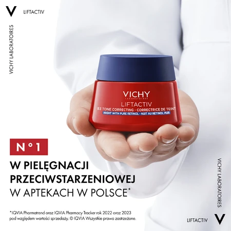 Vichy Liftactiv, crema de noche antipigmentación con retinol puro y niacinamida, 50 ml