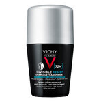 Vichy Homme Invisible Resist, roll-on antiperspirant for men, against marks on clothes, 50 ml