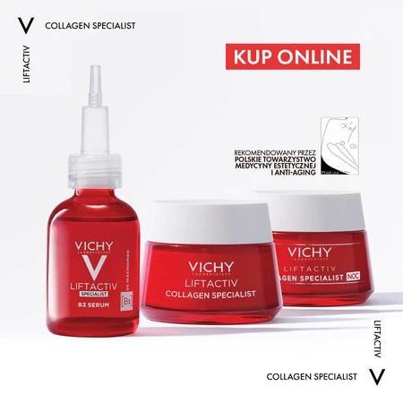 Vichy Liftactiv Collagen Specialist set crema antiarrugas 50 ml + crema de noche 50 ml + neceser de regalo