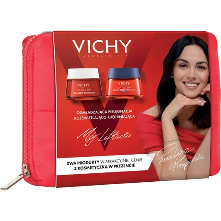 Vichy Liftactiv Collagen Specialist set crema antiarrugas 50 ml + crema de noche 50 ml + neceser de regalo