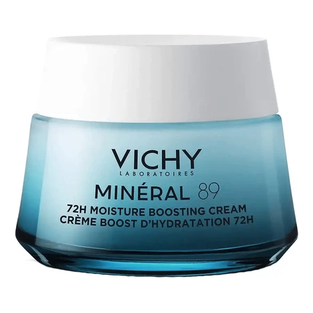 Set Vichy Mineral 89, moisturizing and revitalizing cream, 72h, 50 ml + Capital Soleil UV-Age Daily, photo antiaging fluid, SPF 50+, 40 ml + free make-up bag