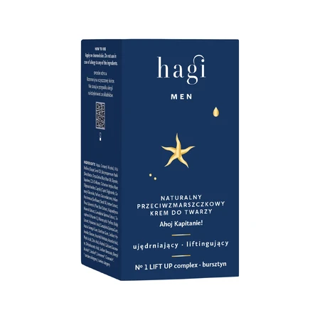 Hagi Men Ahoj Kapitan, crema facial natural antiarrugas, reafirmante y lifting, 50 ml
